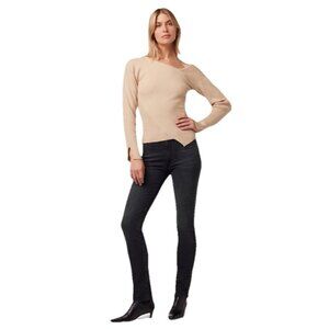 Joes Jeans Size 25 Black Denim The Runway Luna High Rise Straight Leg NWT